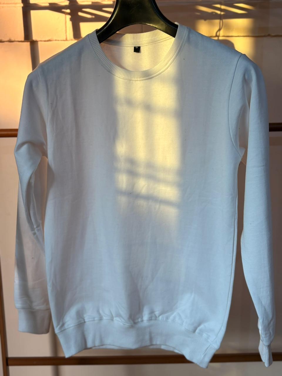 White Sweatshirt 380 GSM